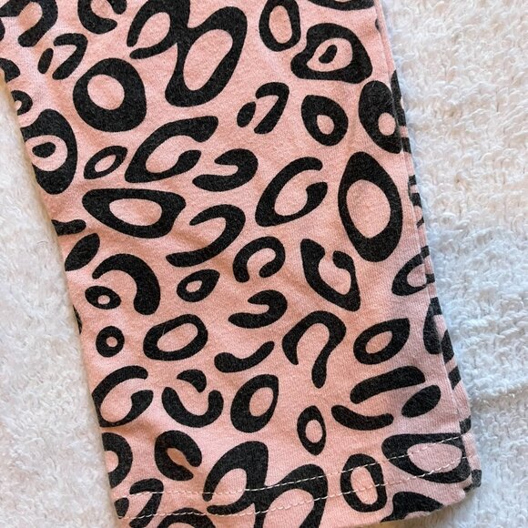 Baby Leopard Print Pants 3-9M Pink Black Animal Print GUC - Picture 8 of 15